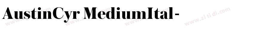 AustinCyr MediumItal字体转换